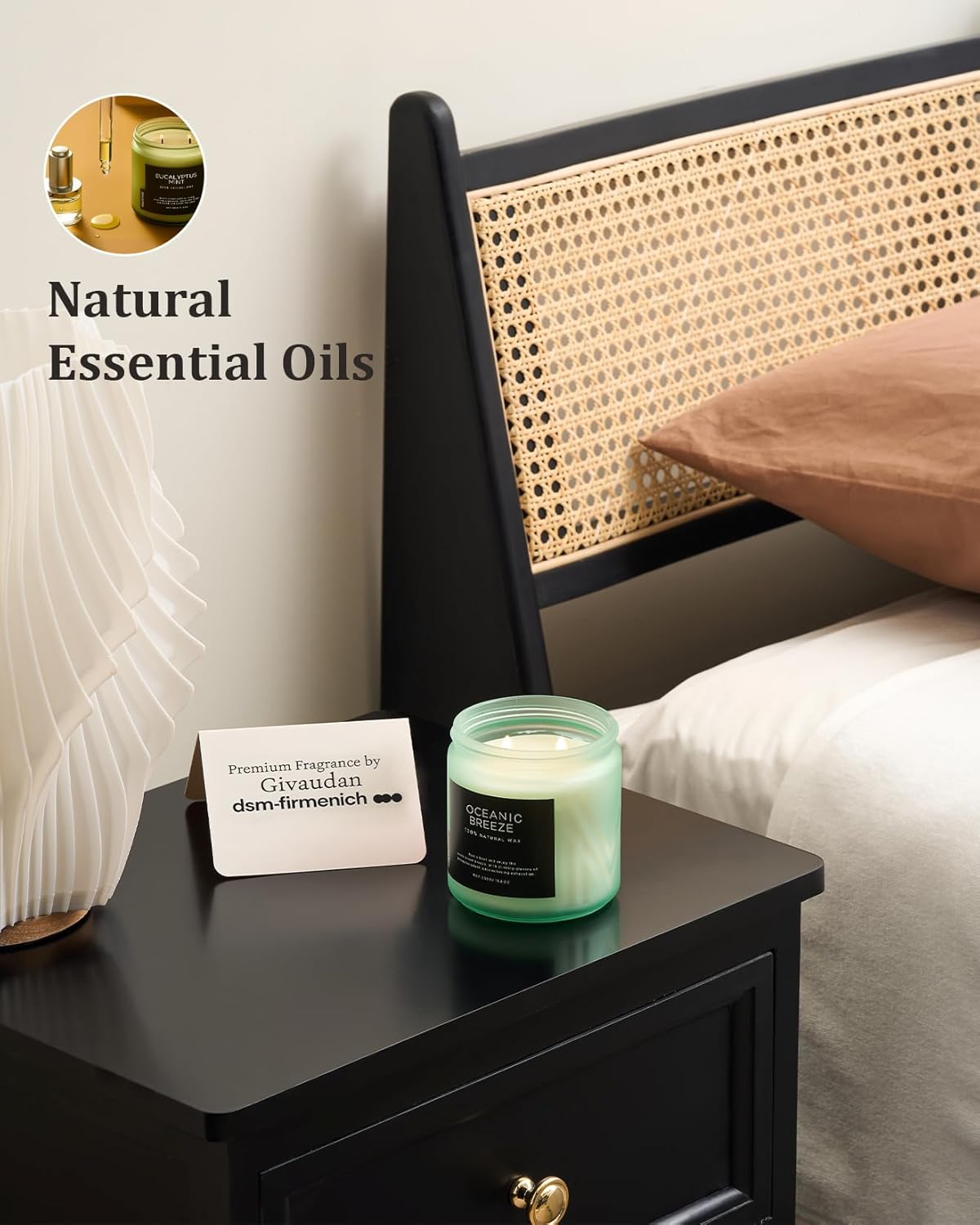 M&SENSE Candle Oceanic Breeze Scented, 11.6oz 70 Hour Long Lasting 2 Wick Pineapple & Mango Scent