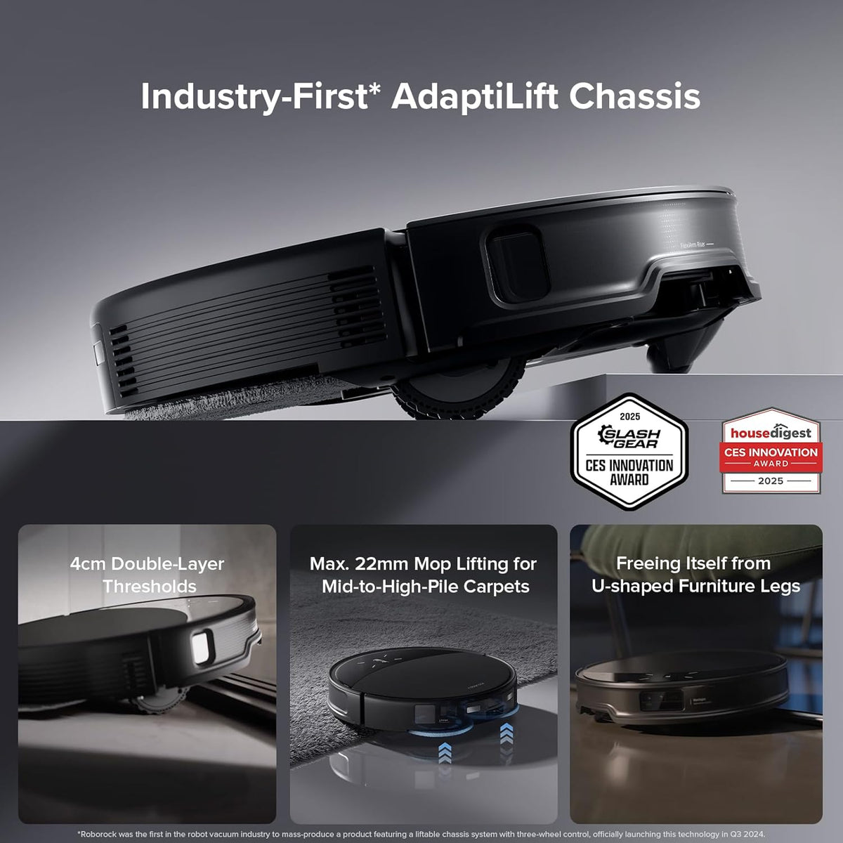 roborock Saros 10R Robot Vacuum and Mop, 22,000 Pa Suction, Zero-Tangling, 3.14’’ Ultra Slim