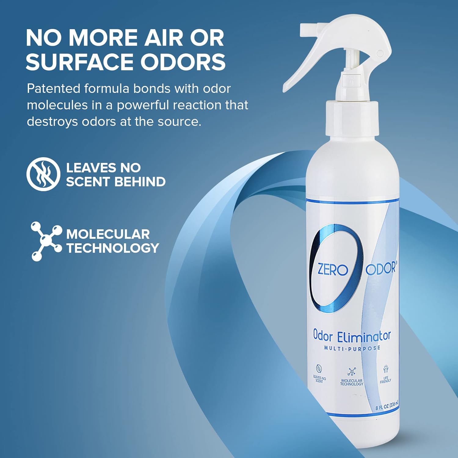 Zero Odor Multi-Purpose Odor Eliminator - Eliminate Air & Surface Odor – Patented Technology Best