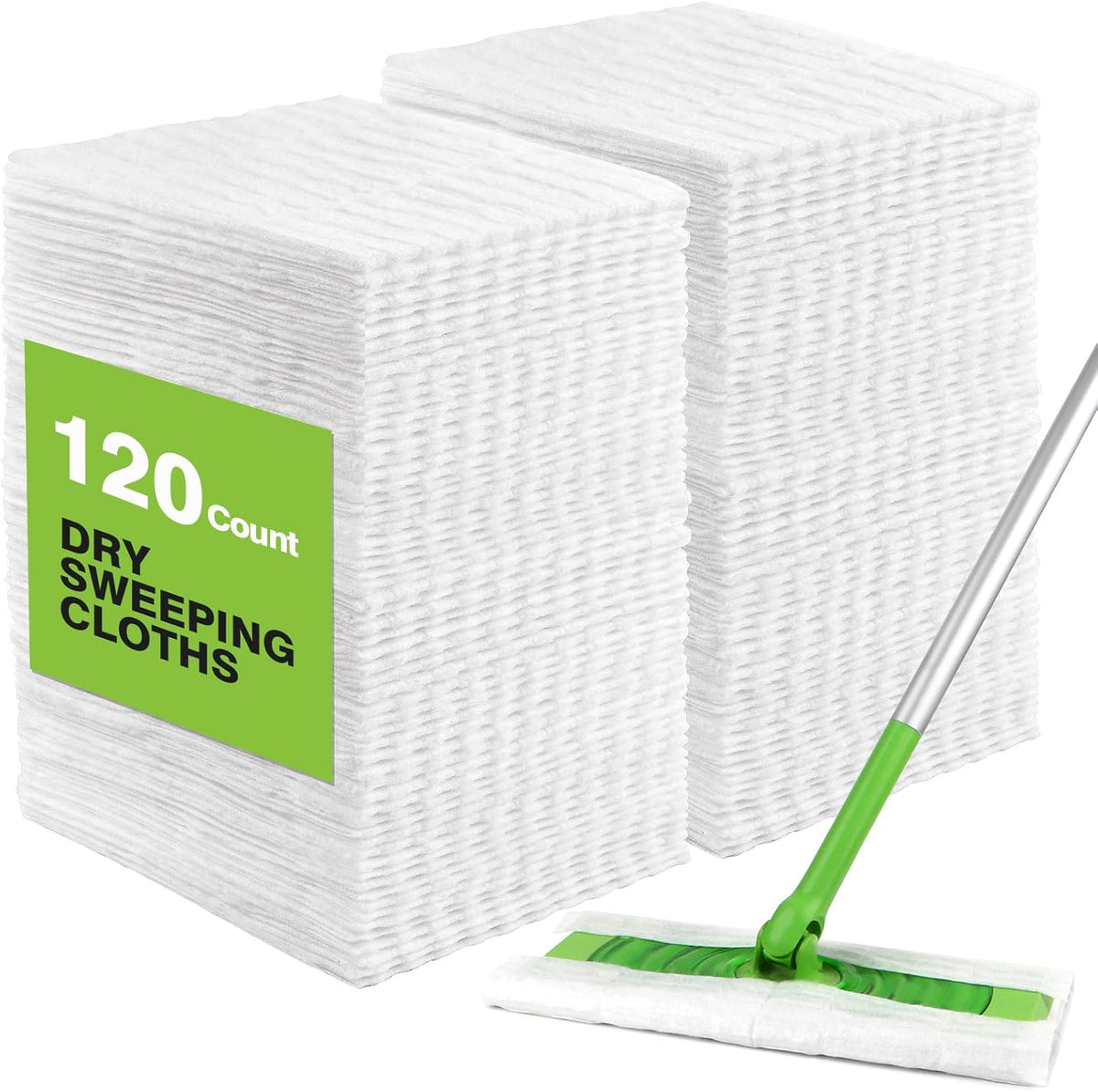 HOMEXCEL Dry Sweeping Cloths Pads Compatible with Swiffer Sweeper- Disposable Duster Refills Mop