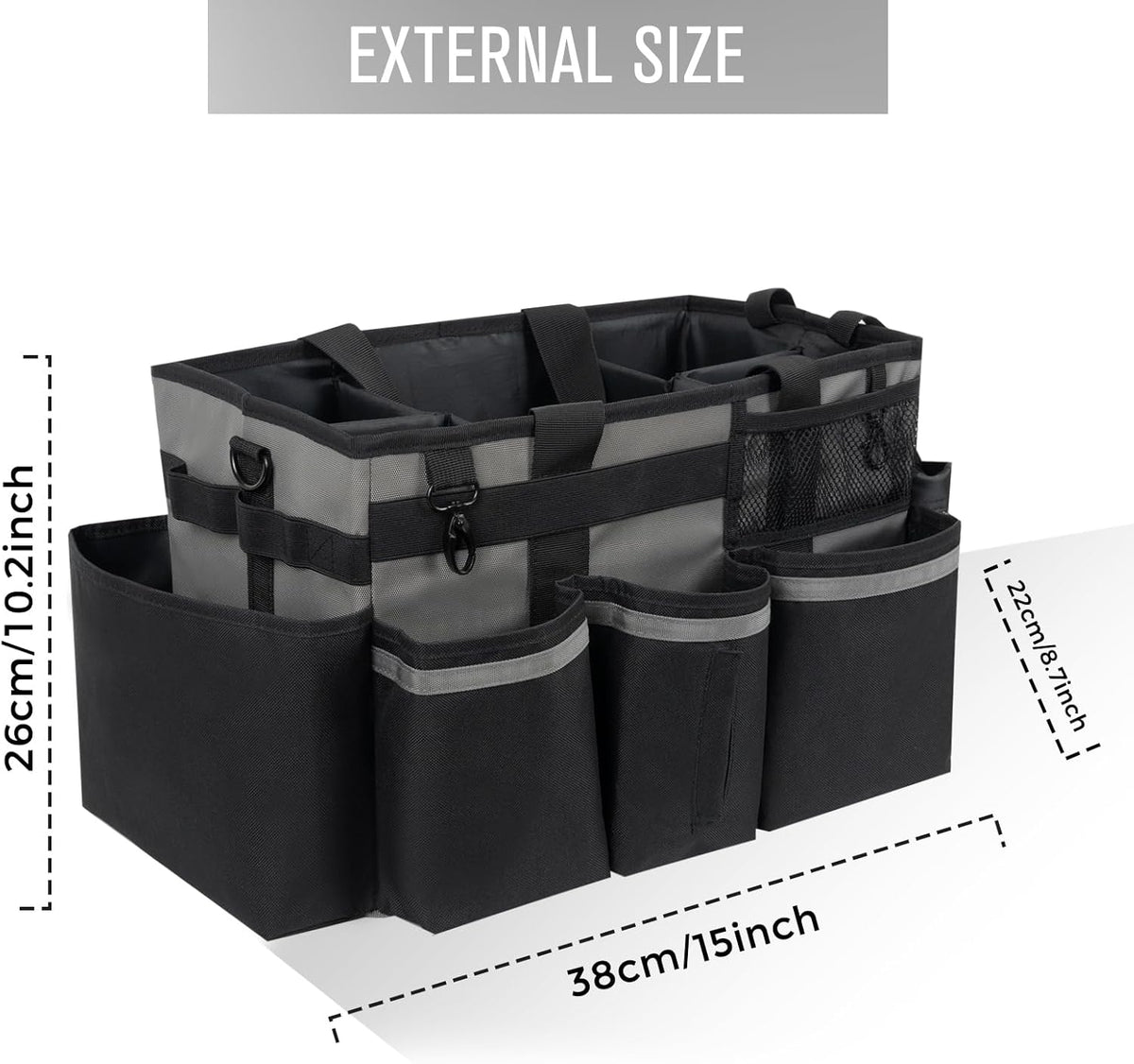 Wearable Cleaning Caddy, Cleaning Caddy Supplies Organizer with Handle & Shoulder Straps for