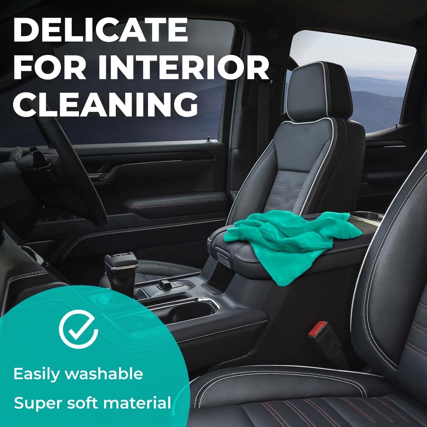 Premium XL Shammy Towel for Car - 34”x25” - Super Absorbent Chamois Cloth - Spots & Scratch-Free