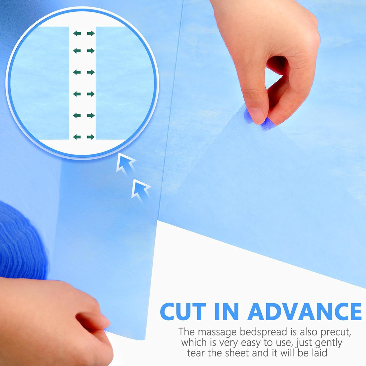 Tudomro 2 Roll Disposable Non Woven Bed Sheets 24 x 71 Inch Massage Table Paper Covers Non Woven