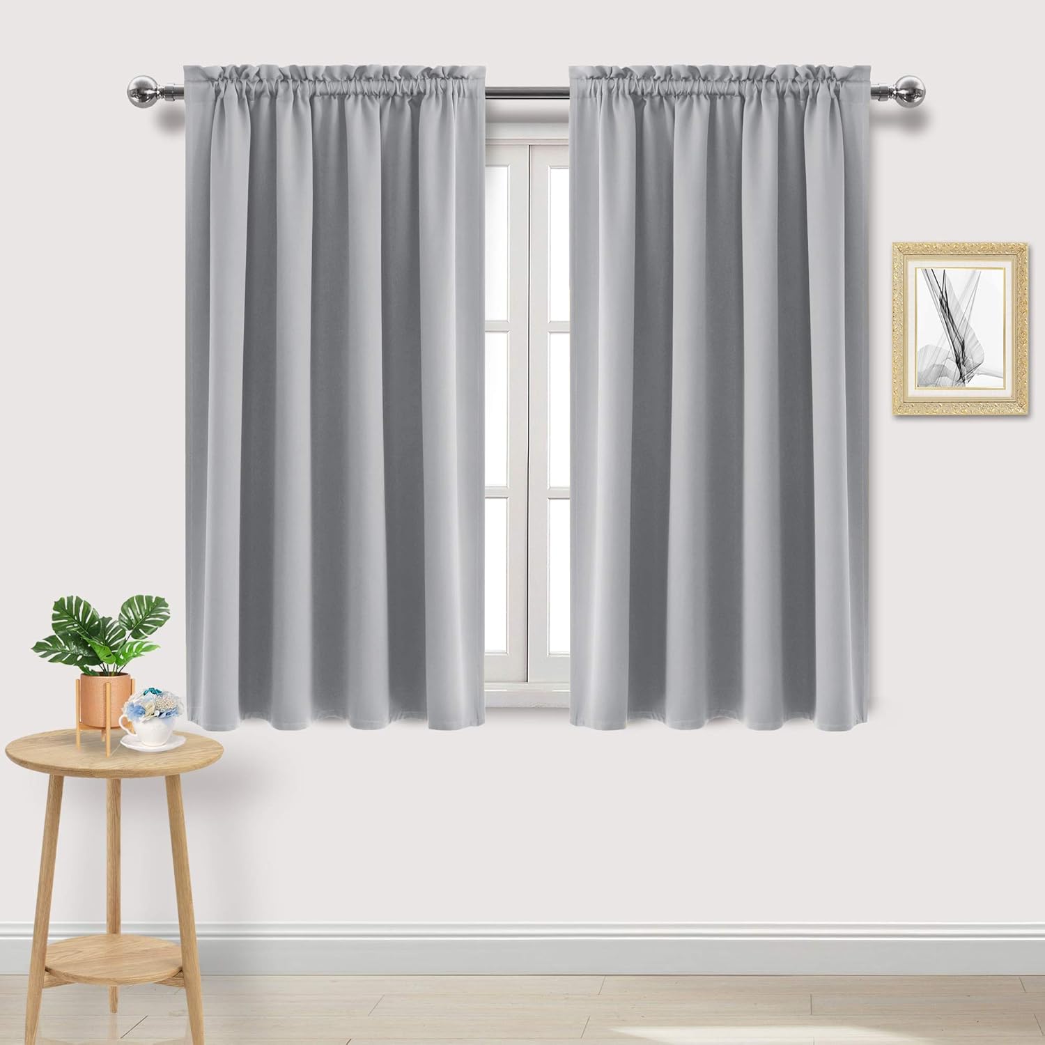 DWCN Blackout Curtains Room Darkening Thermal Insulated Bedroom Curtains Window Curtain Panels, 52