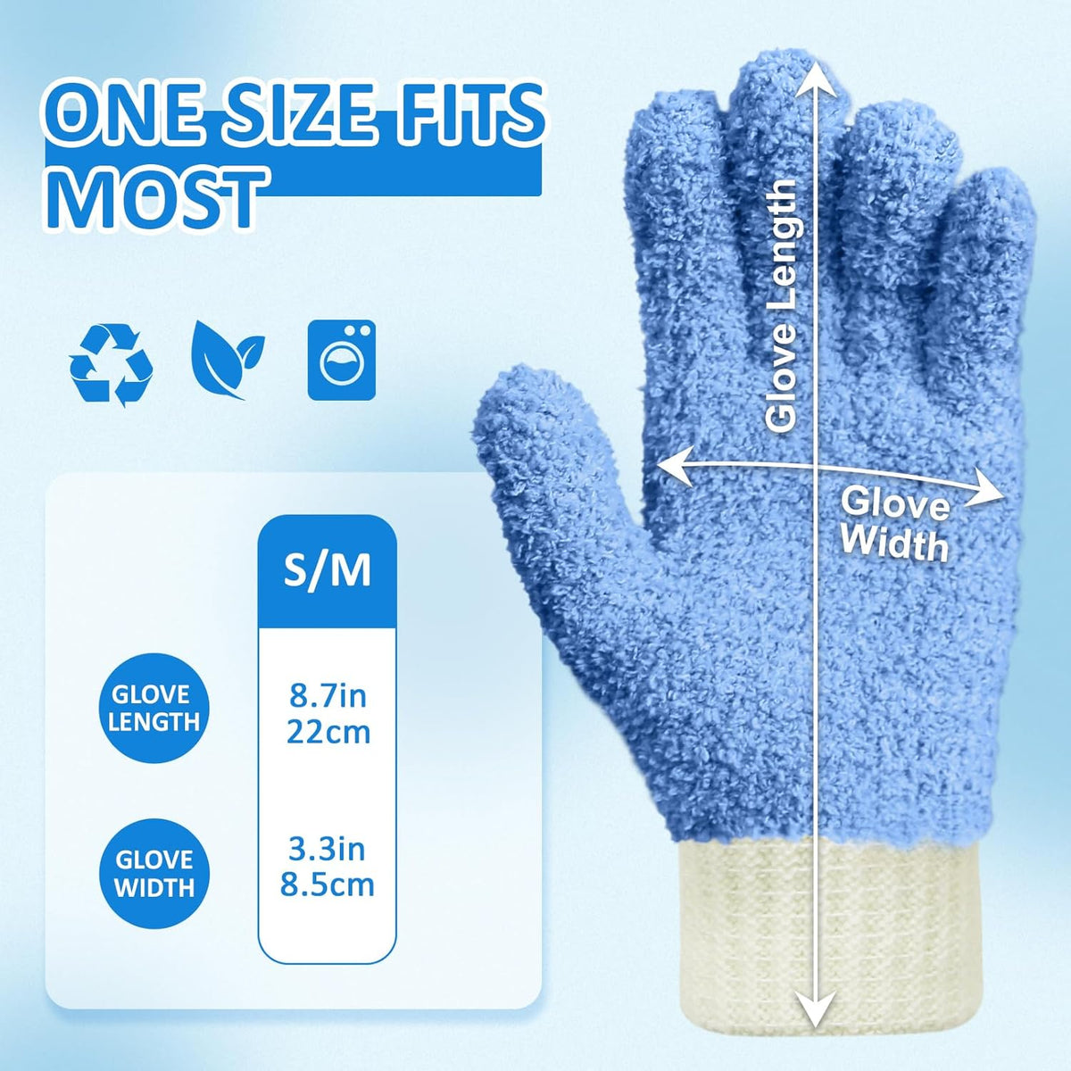 MIG4U Microfiber Dusting Gloves House Cleaning Glove for Blinds, Windows, Shutters, Furniture, and