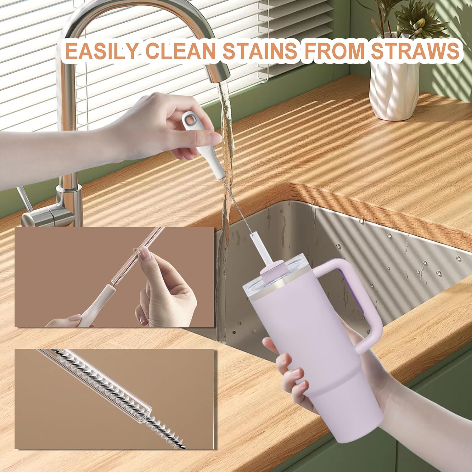 Cup Lid Cleaning Brush Set Multifunctional Bottle Cleaning Tools Portable Gap Cleaner Kit for Baby