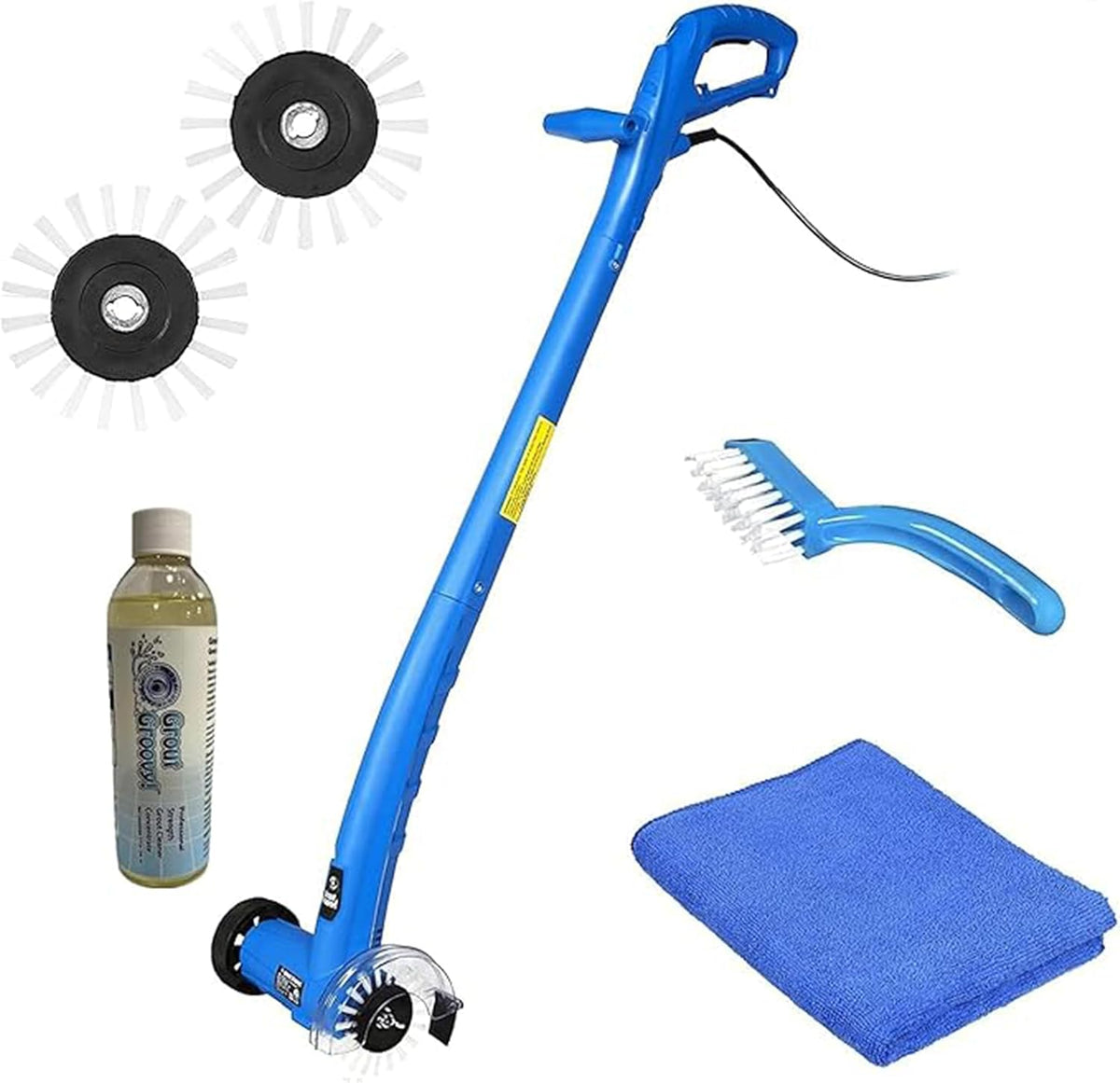 Grout Groovy! Electric Stand-Up Lightweight Grout Cleaning Machine – Large Tile Grout Cleaner for