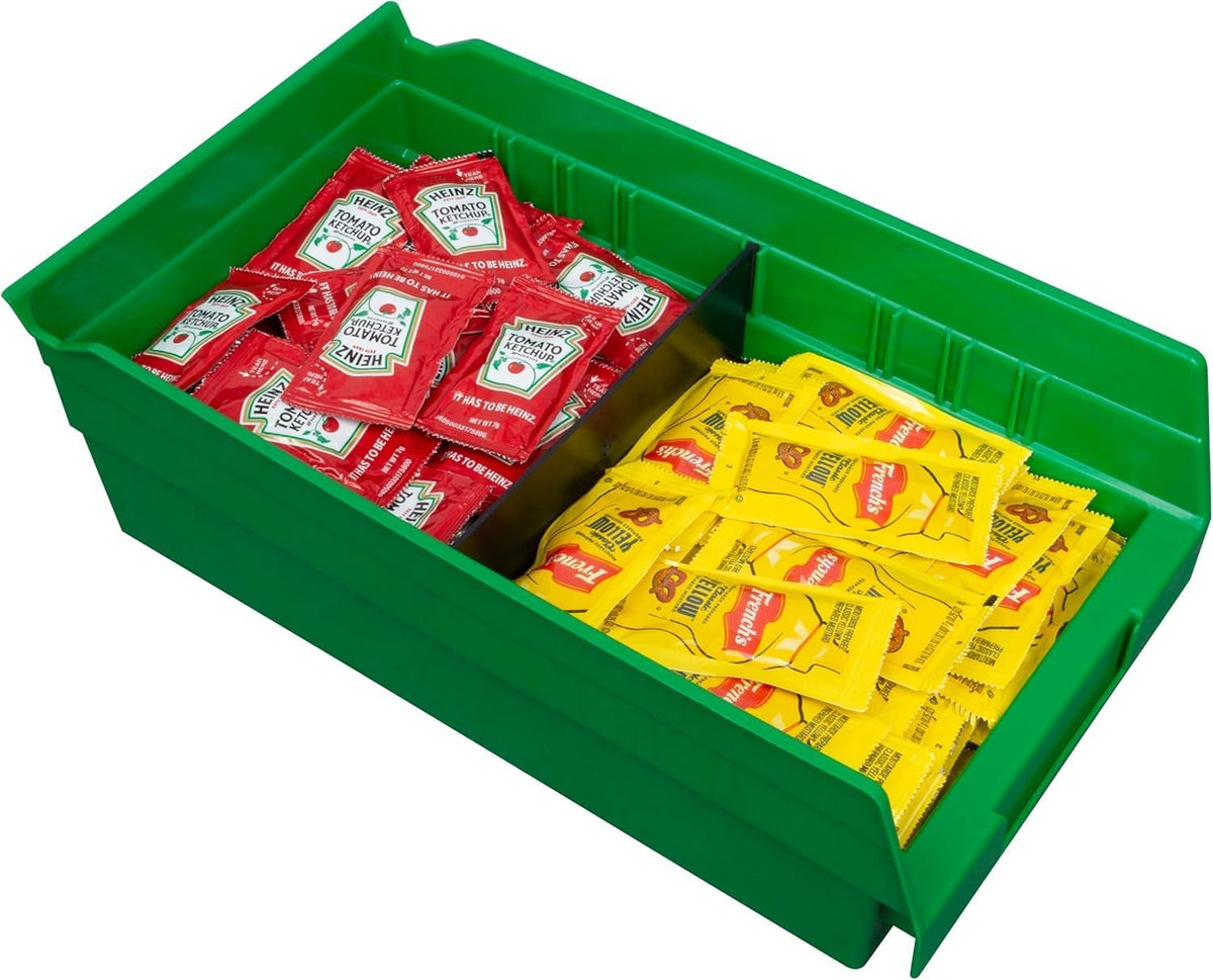 Akro-Mils 30130 Plastic Shelf Bins, Heavy Duty Storage Bins for Garage, Closet, and Drawer