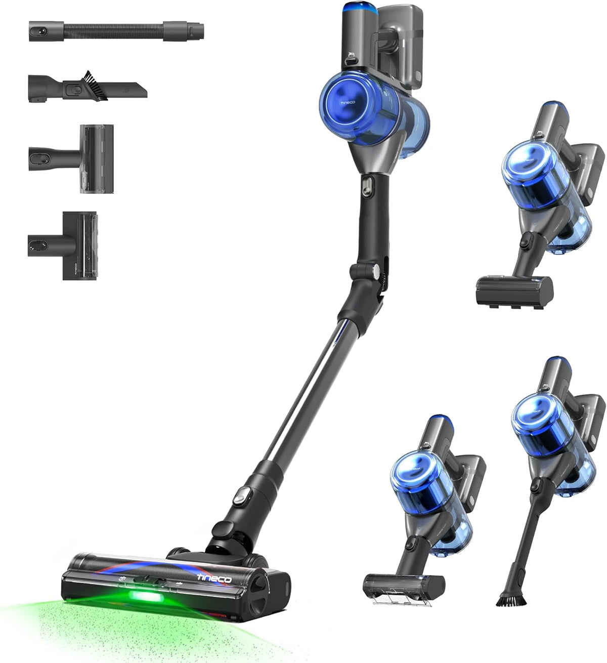 Tineco Pure ONE S70 Cordless Vacuum Cleaner, 200AW Powerful Suction, 3D Sense Pro Cleaning System