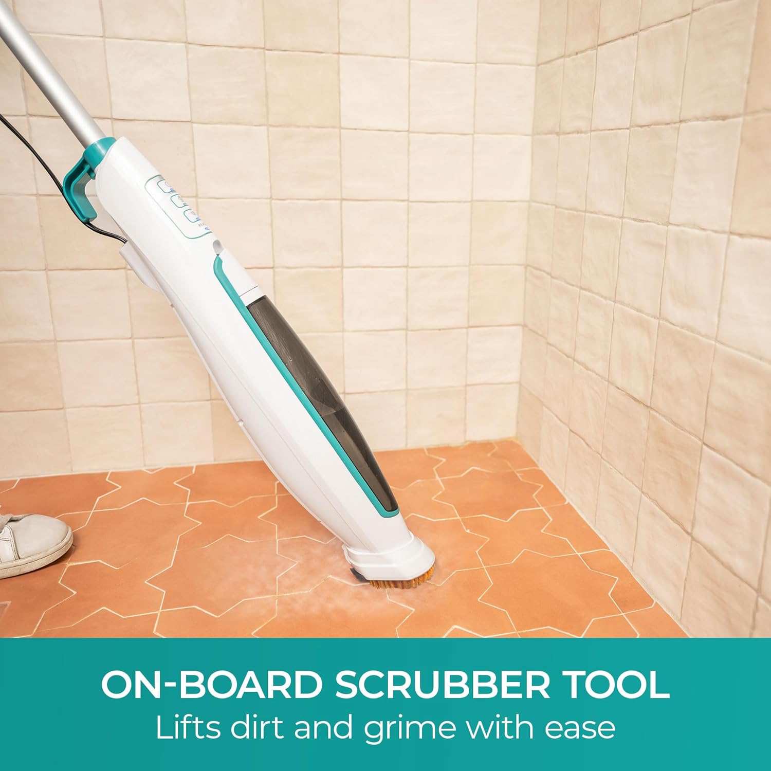 Kenmore SM2060 S200 Series Steam Mop for Floor Cleaning with Easy Scrubber & 2pcs Washable Pads, 2