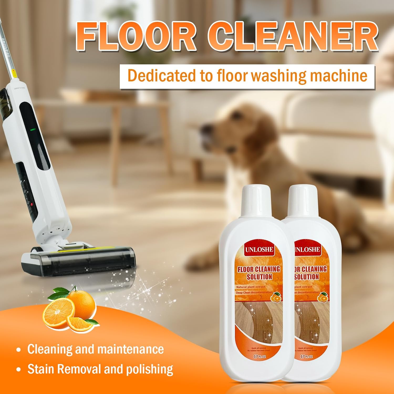 Floor Cleaning Solution for Multiple Hard Floors - 34 fl oz Floor Cleaner, For All Robot Vacuums