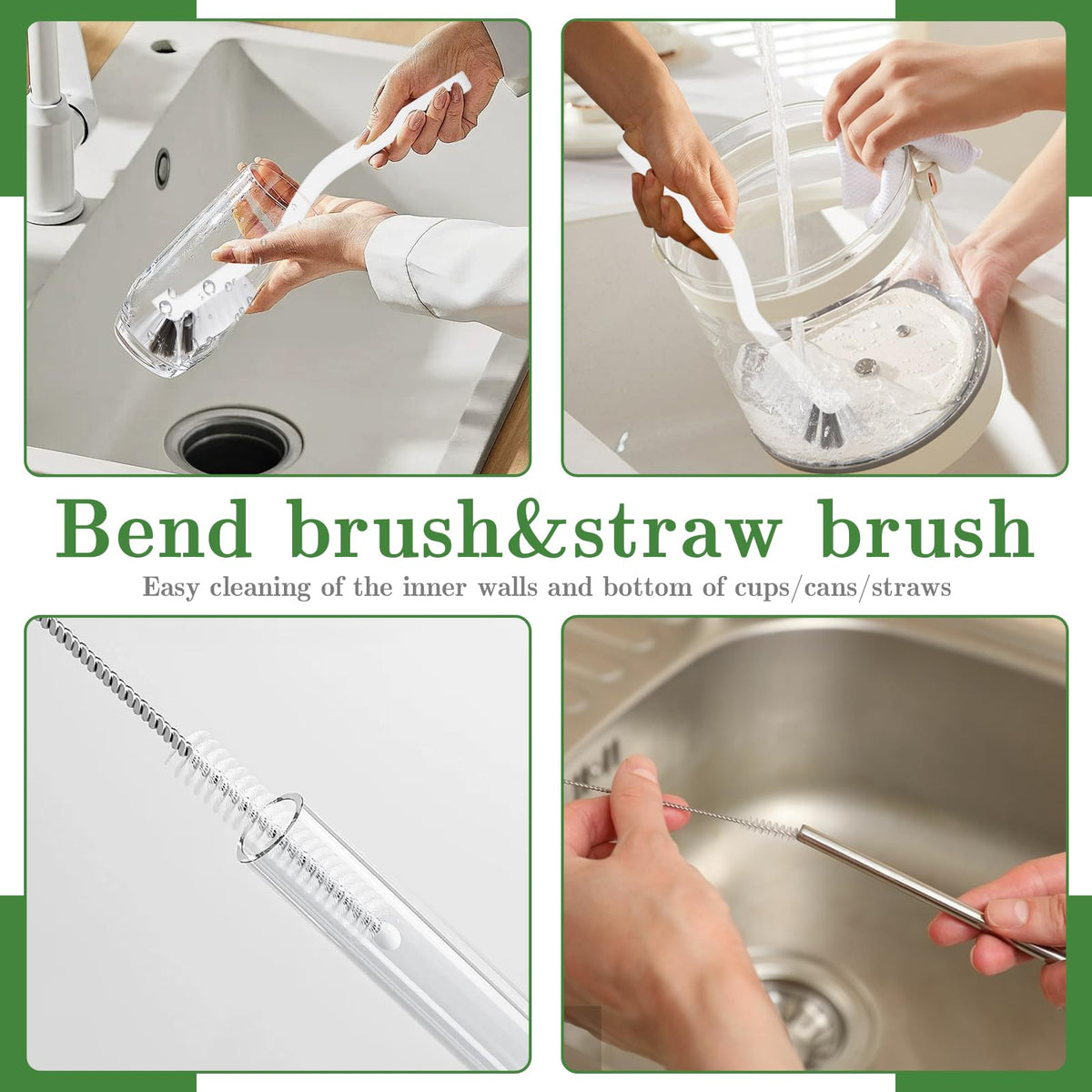 15pcs Crevice Cleaning Brush, Hard Bristle Scrub Brushes Tools, Multifunctional Grout Brush for