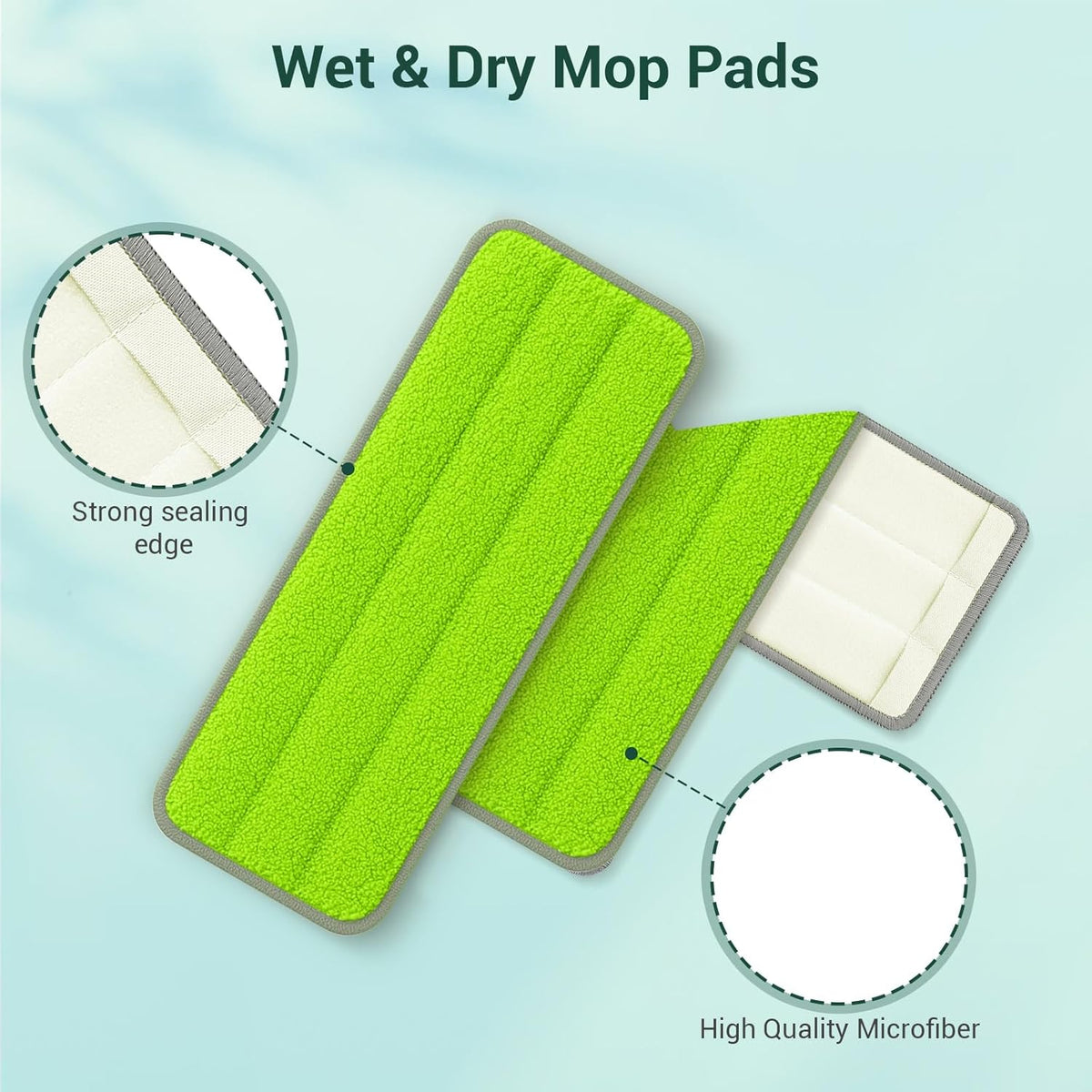 10Pcs Mop Replacement Pads,Compatible with Libman Rinse 'n Wring Mop Universal Mop Pads Mop Head