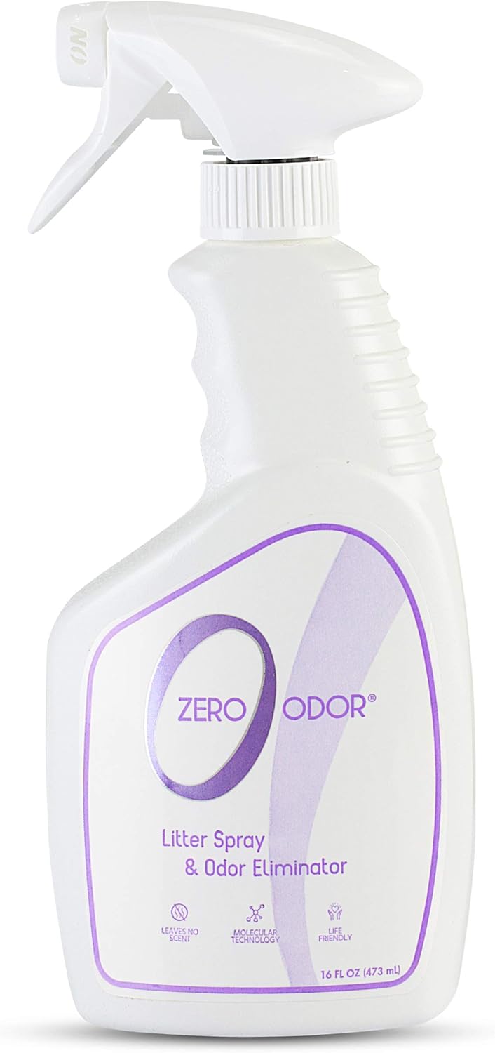 Zero Odor – Litter Odor Eliminator - Permanently Eliminate Litter Odors with Best Patented