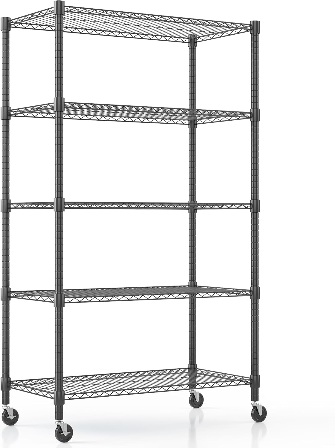 Himimi 5-Tier Heavy Duty Steel Wire Rack Storage Shelving, Adjustable Metal Storage Shelves with