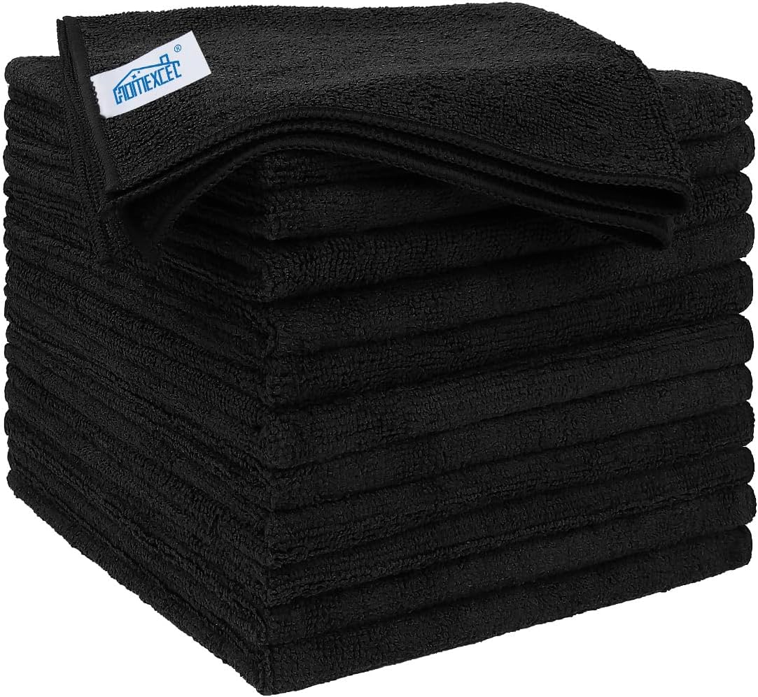 HOMEXCEL Microfiber Cleaning Cloths 12 Pack, Premium 16 x 16 inch Microfiber Towel for Cars, Ultra
