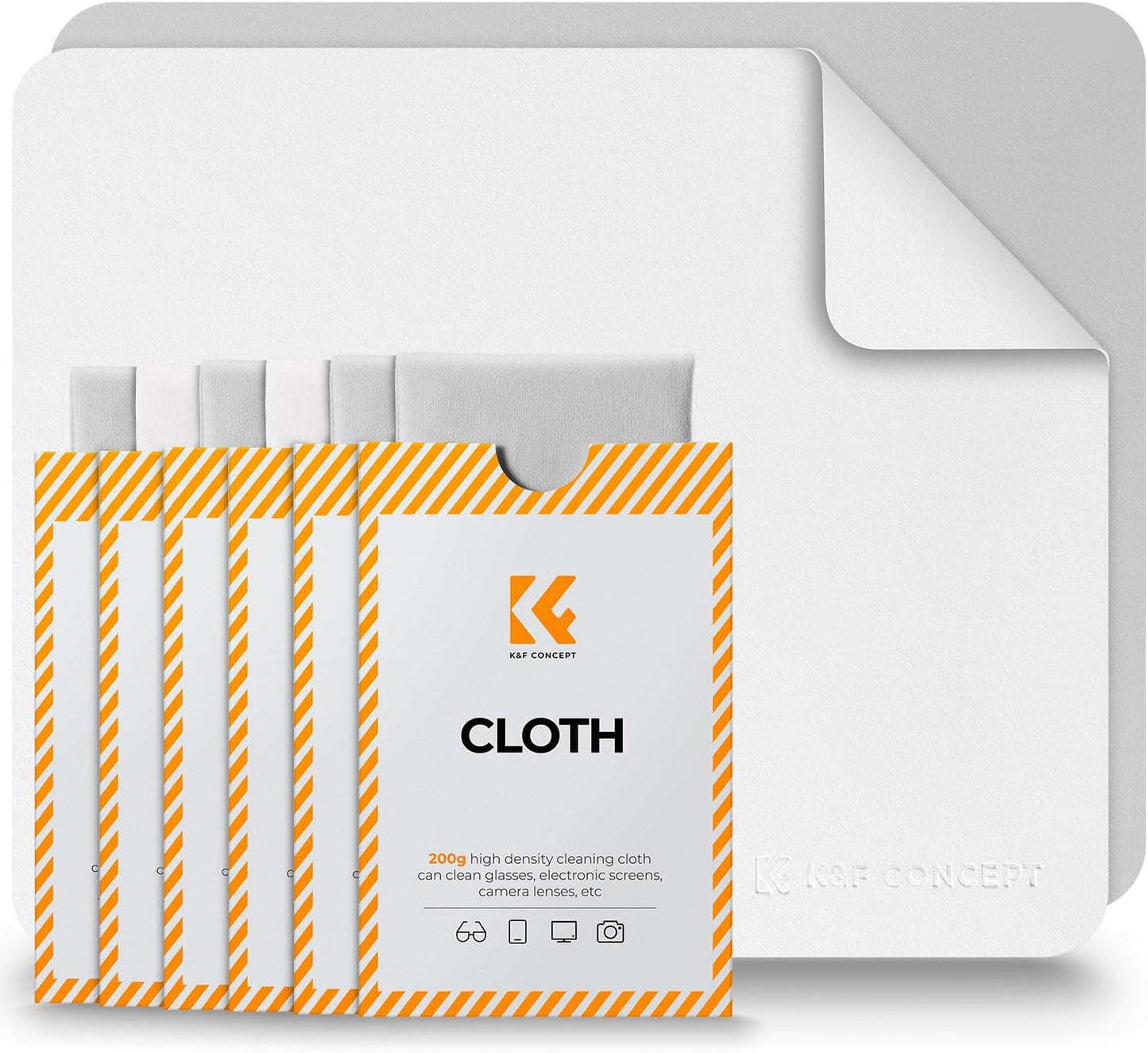 K&F CONCEPT 6 Pack Lens Cleaning Cloth | Microfiber Cleaning Cloth | Glasses Cleaning Cloths |