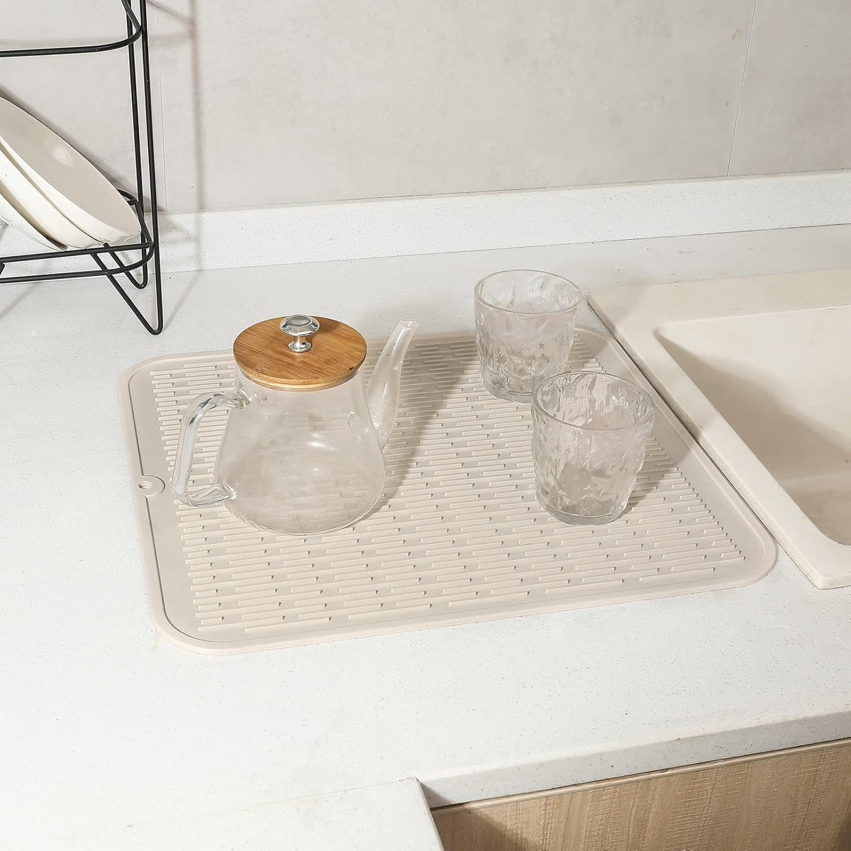 Silicone Dish Drying Mat for Multiple Usage,Easy clean,Eco-friendly,Heat-resistant Silicone Mat for