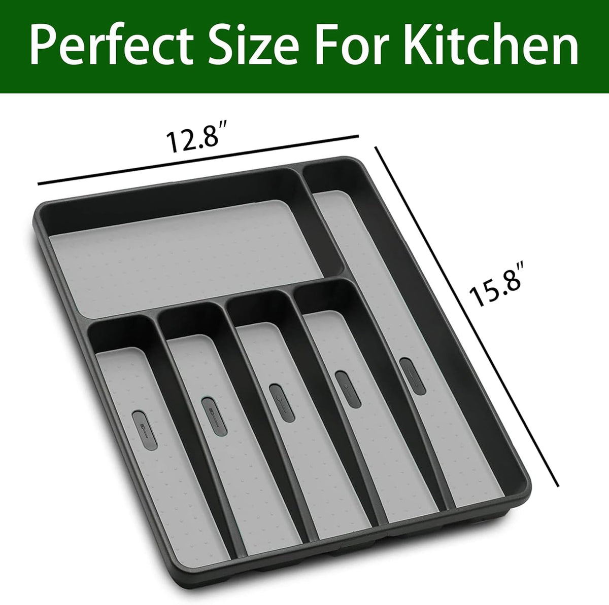 Silverware Organizer Utensil Organizer Holder Kitchen Drawer Organizer Plastic Silverware Tray for