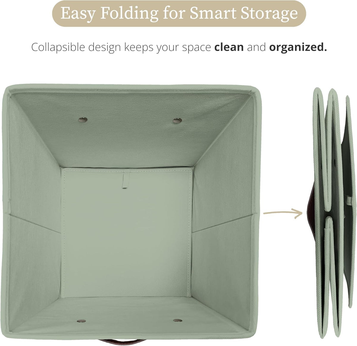 DECOMOMO Storage Cubes, 13x13x13 Storage Cube Bins with Labels, Fabric Organizer Bins (13" / 6pcs