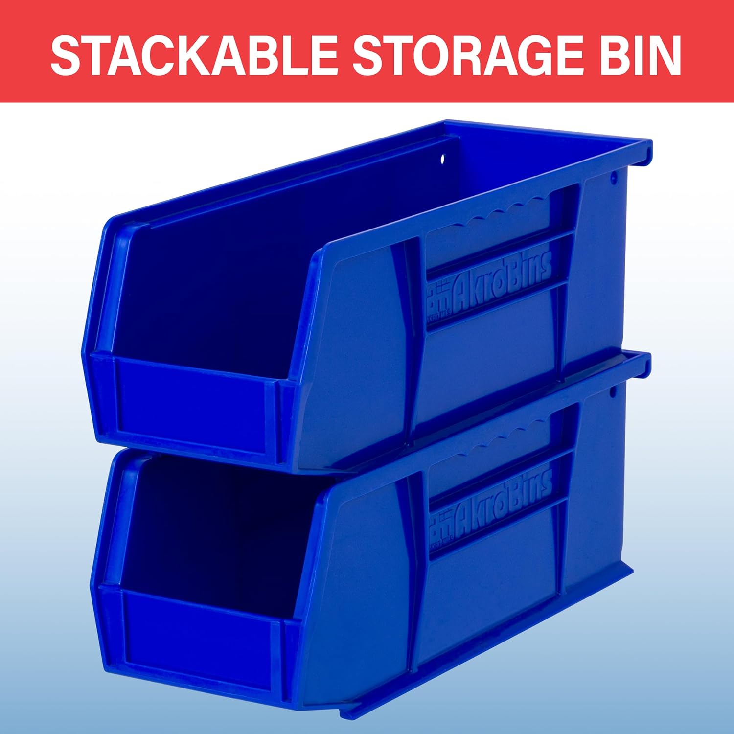 Akro-Mils 30224 AkroBins Plastic Storage Bins, Space-Saving Stackable Bins for Garage, Pantry