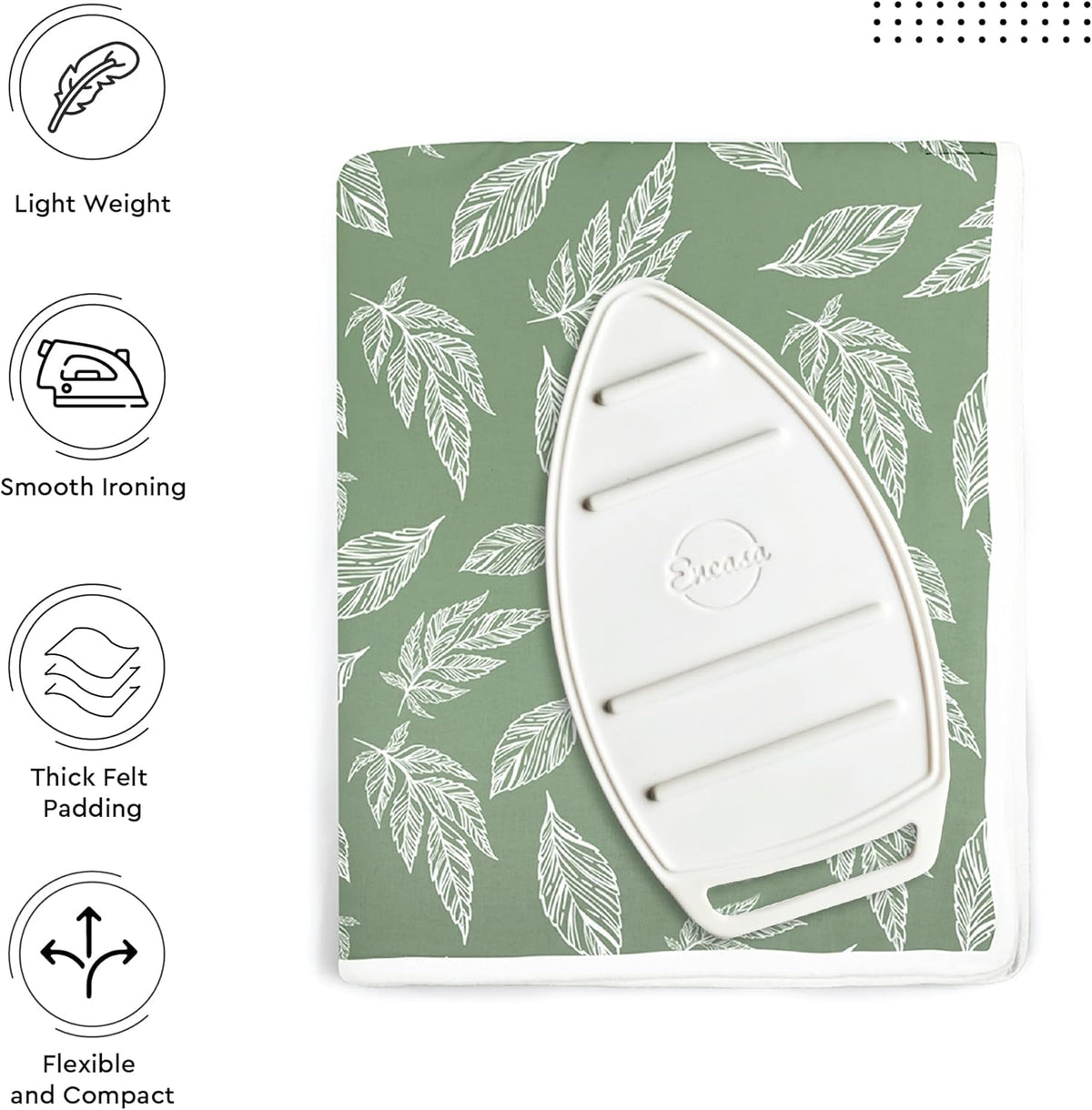 Encasa XO Ironing Mat/Pad (Large 48"x28") with 3mm Padding & Silicone Iron Rest for Steam Pressing