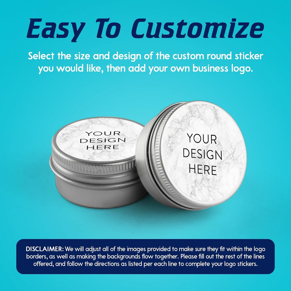 100 Custom Vinyl Stickers - Upload Your own Image, Text, Design, Logo - Personalized Logo Labels