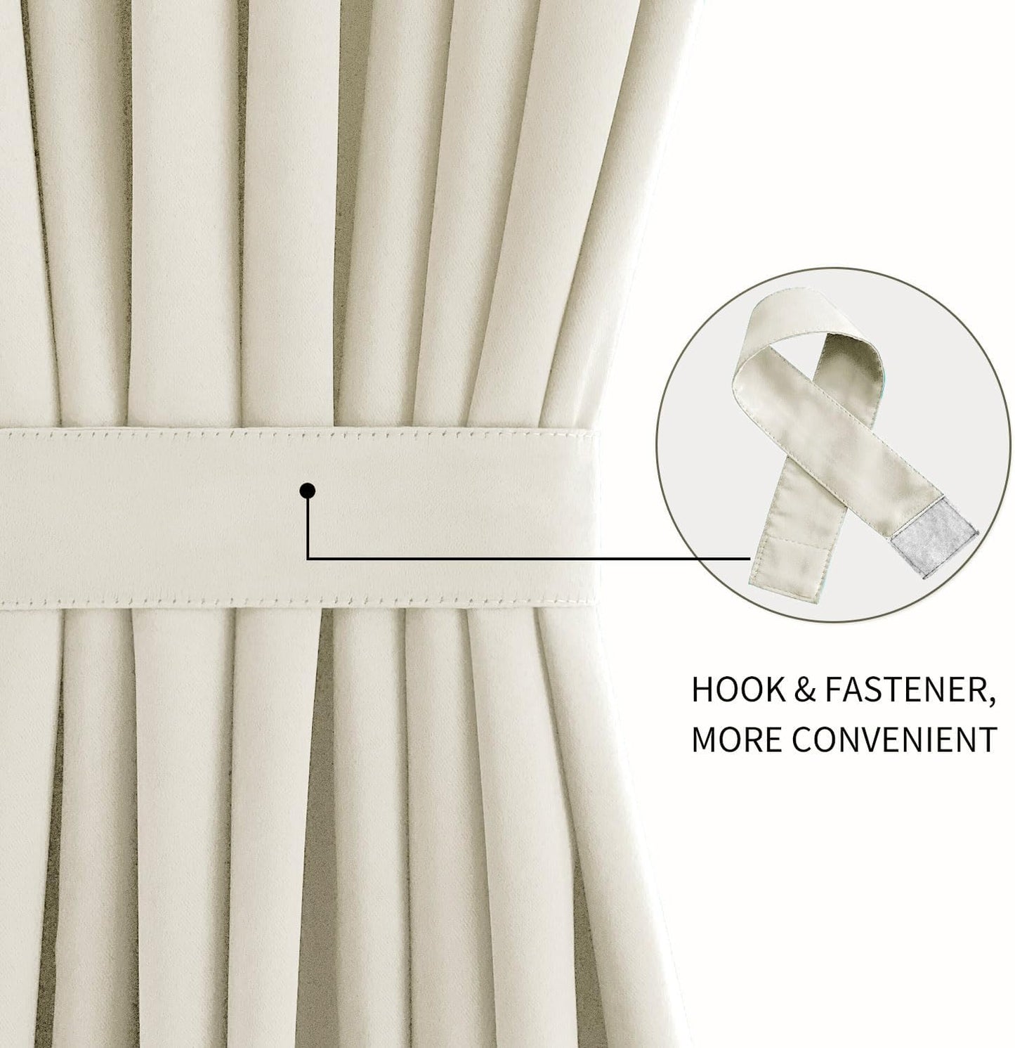 DWCN French Door Curtains – Rod Pocket Thermal Blackout Curtain for Doors with Glass Window