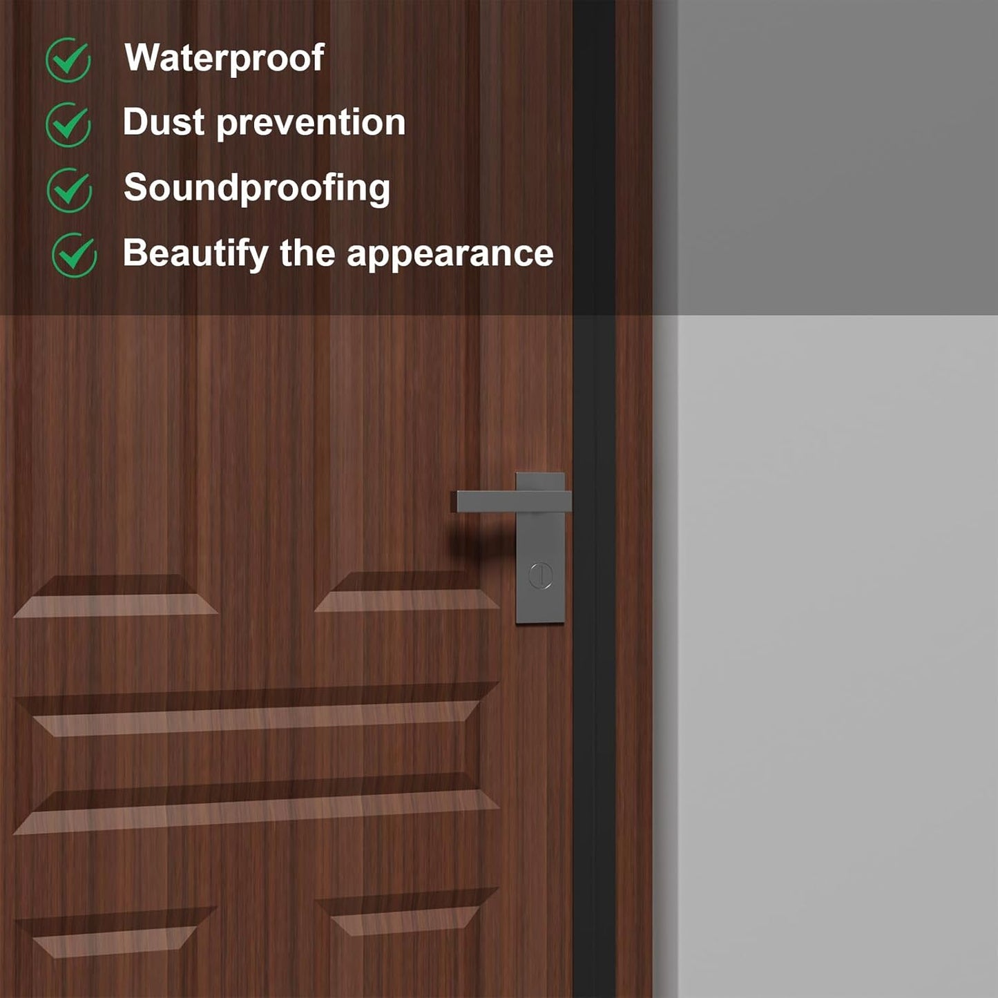 Weather Stripping Door Seal, Silicone Strip for Frame and Gaps Draft Stopper,Glass Shower Door