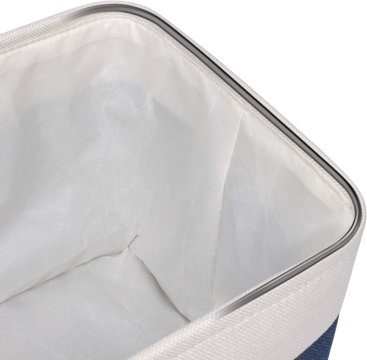 Univivi 4PC Large Storage Baskets Foldable Fabric Storage Bins for Closet Shelf for Organizing Blue