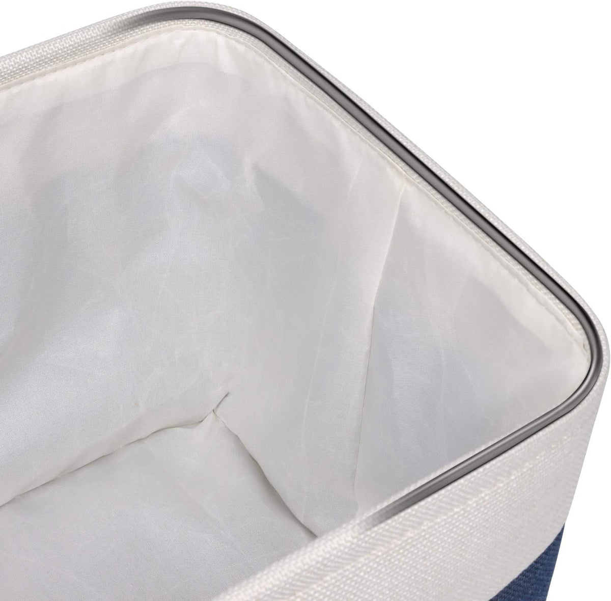 Univivi 4PC Large Storage Baskets Foldable Fabric Storage Bins for Closet Shelf for Organizing Blue