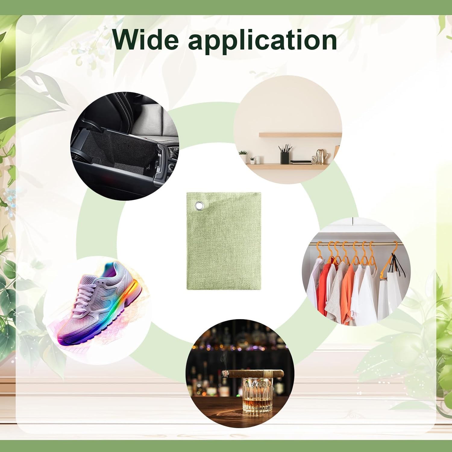 Nuanchu 24 Pcs Activated Charcoal Odor Absorber 50g/100g/200g, Air Purifying Bamboo Charcoal Bags