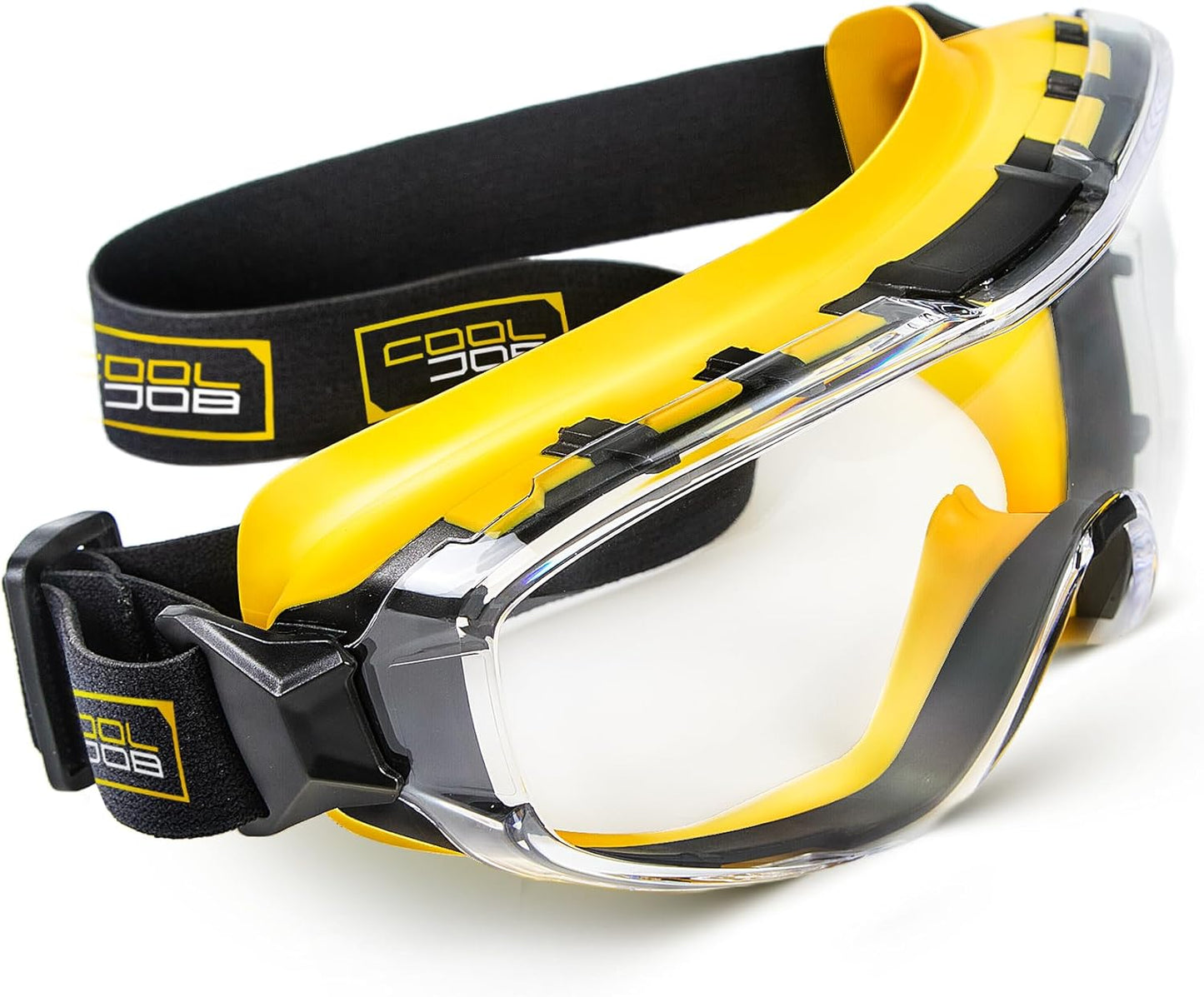 COOLJOB Safety Goggles Over Glasses with Anti-Fog Clear Lens, ANSI Z87.1 Impact Resistance and UV