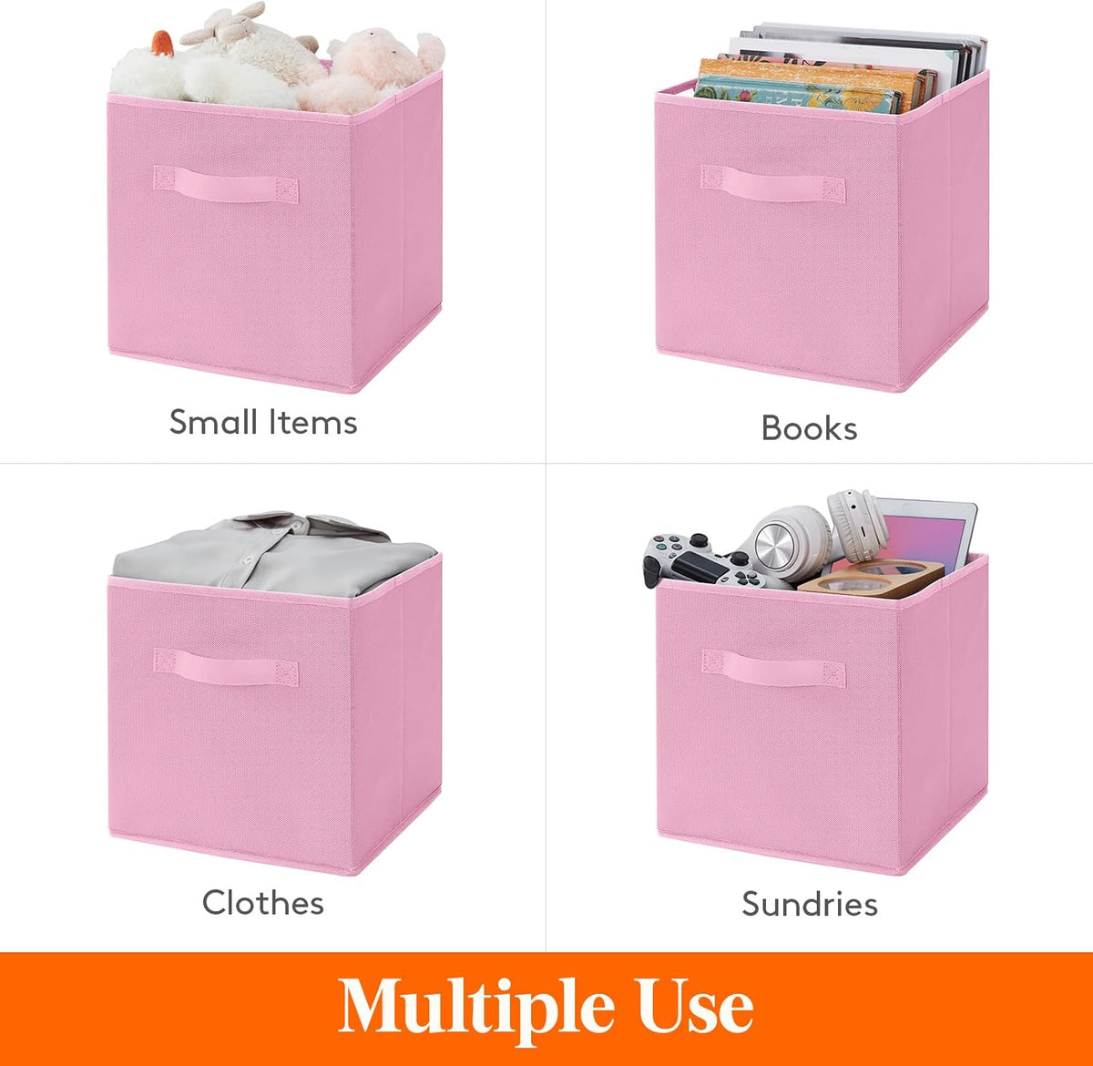 Lifewit 12 Packs Storage Cubes, 11 Inch Cube Storage Bins, Foldable Decorative Fabric Storage