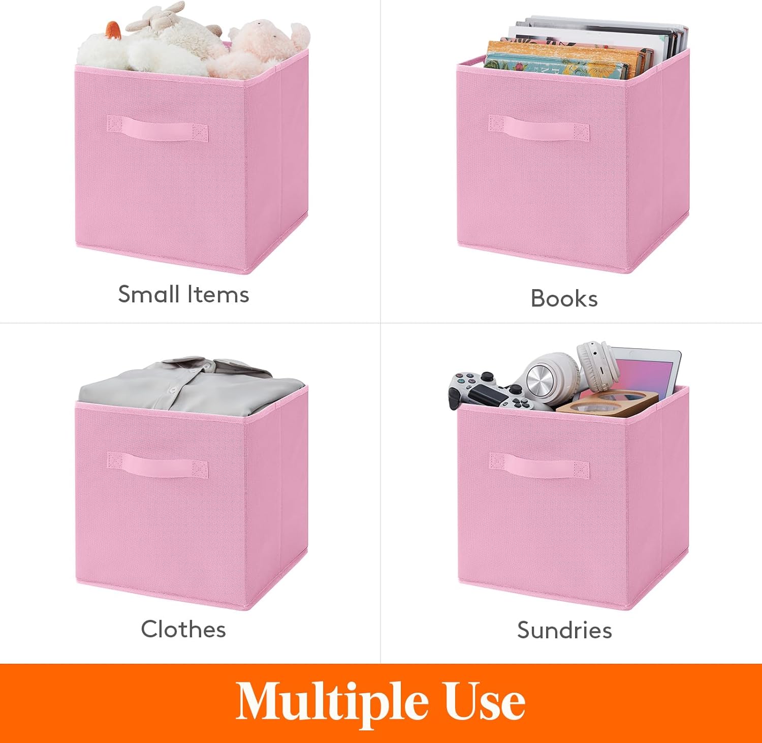 Lifewit 12 Packs Storage Cubes, 11 Inch Cube Storage Bins, Foldable Decorative Fabric Storage