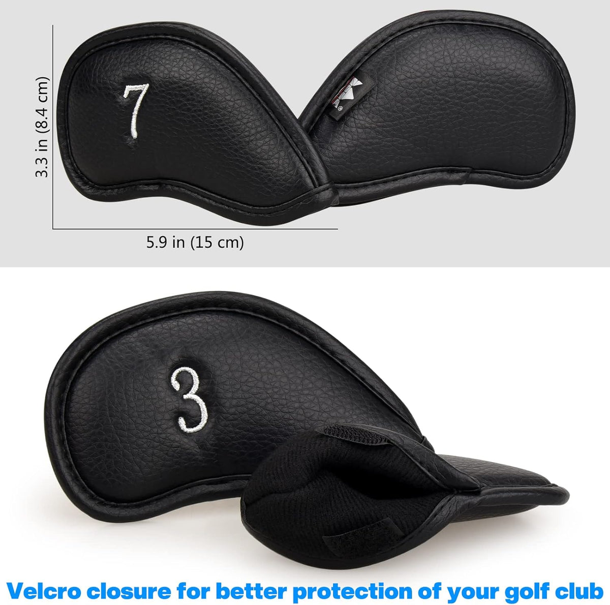 CRAFTSMAN GOLF 12pcs or 1pc Thick Synthetic Leather Golf Iron Head Covers Set Headcover Fit All