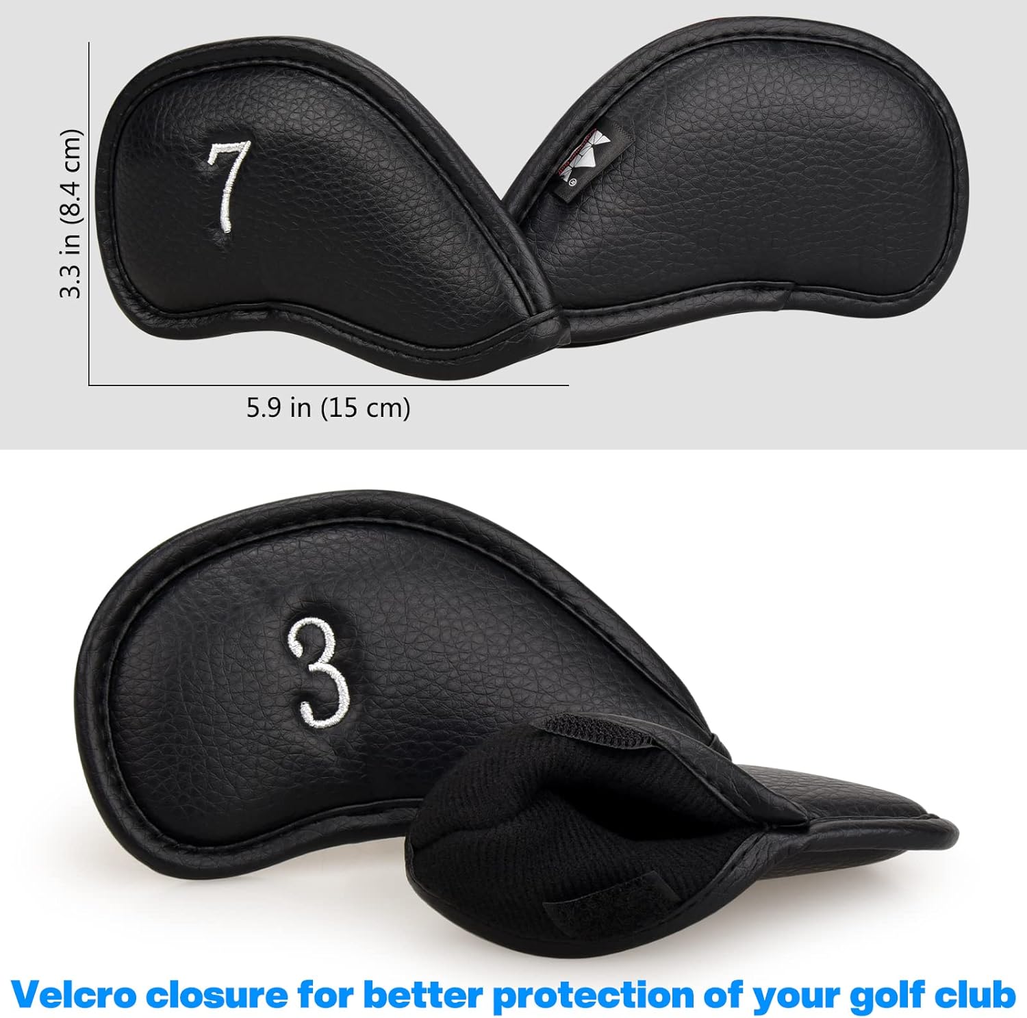 CRAFTSMAN GOLF 12pcs or 1pc Thick Synthetic Leather Golf Iron Head Covers Set Headcover Fit All