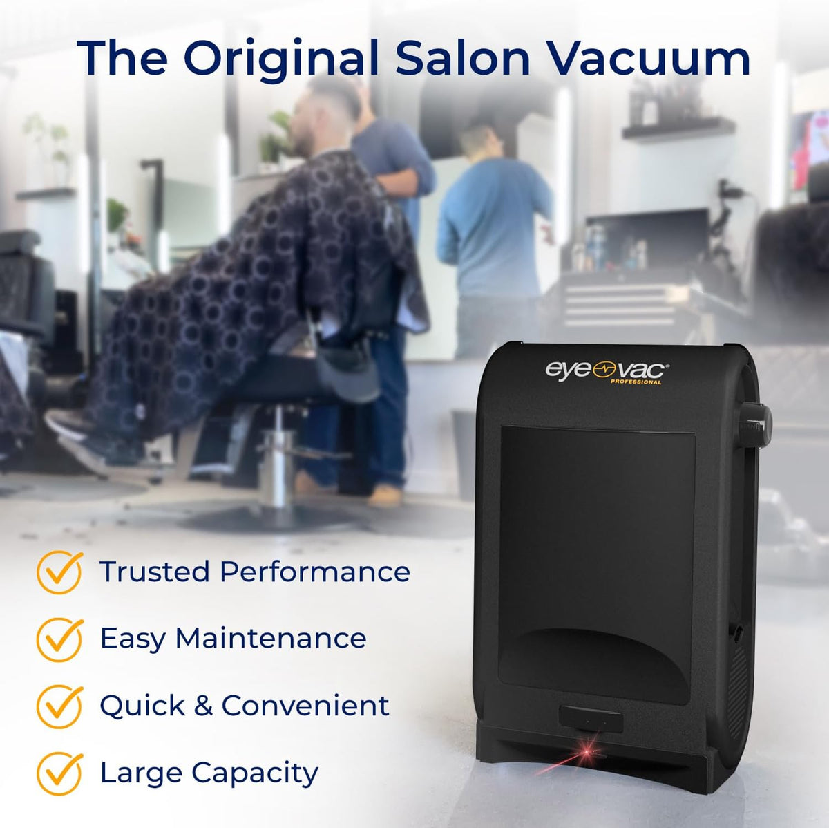 EyeVac Pro Touchless Vacuum Automatic Dustpan - Ultra Fast & Powerful - Great for Sweeping Salon