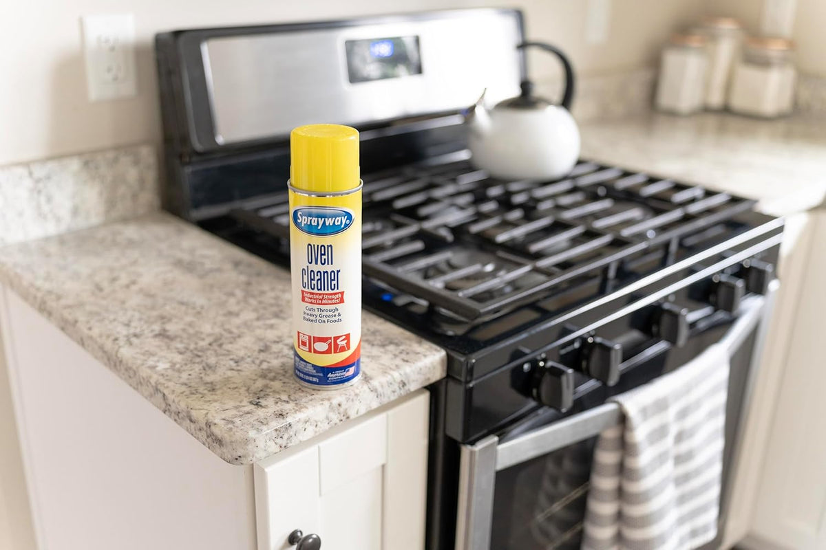 Sprayway Oven Cleaner Aerosol Spray, 20oz, Pack of 6 | Foaming Action, Cuts Through Grease &
