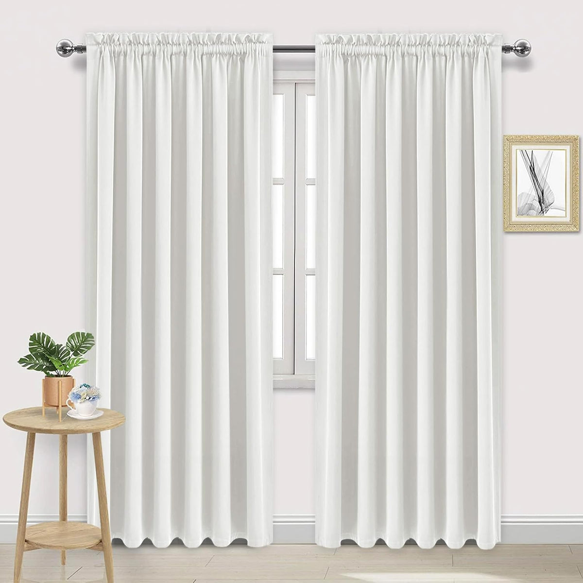 DWCN Blackout Curtains for Living Room Thermal Insulated, Energy Saving & Noise Reducing Bedroom