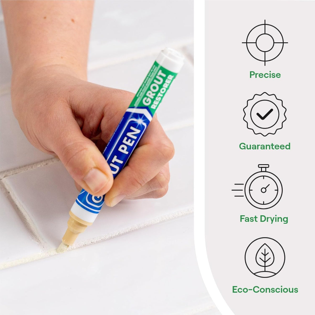 Grout Pen Cream Tile Paint Marker: Waterproof Grout Paint, Tile Grout Colorant and Sealer Pen