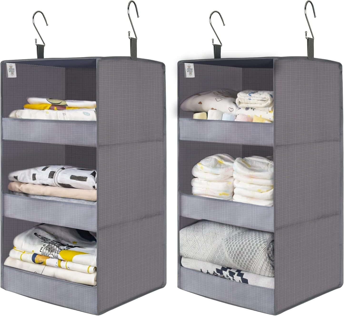 GRANNY SAYS 3-Shelf Closet Organizers and Storage, Foldable Hanging Closet Organizer, Hanging