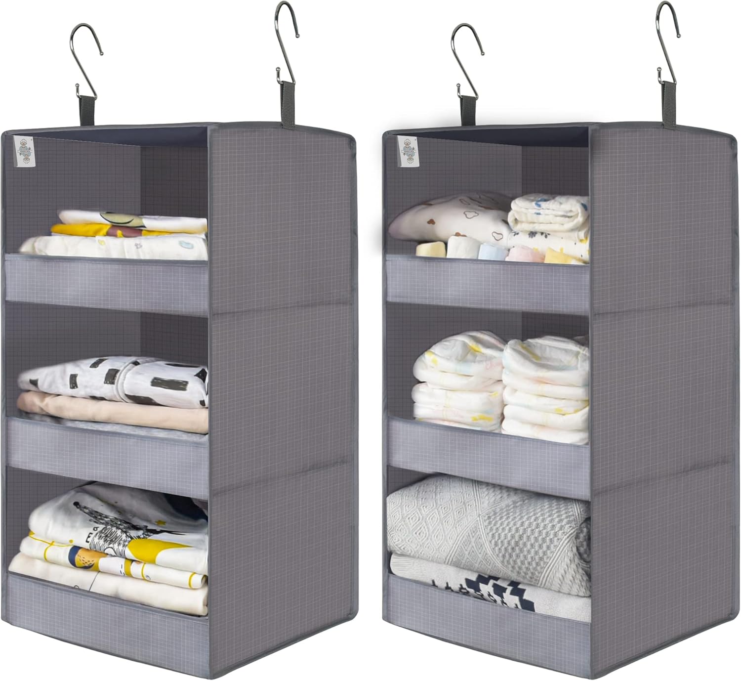 GRANNY SAYS 3-Shelf Closet Organizers and Storage, Foldable Hanging Closet Organizer, Hanging