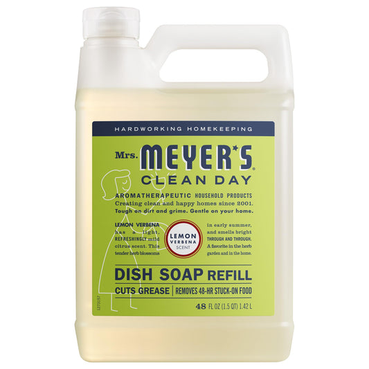 Mrs. Meyer's Clean Day, Liquid Dish Soap Refill, Lemon Verbena, 48 Fl Oz