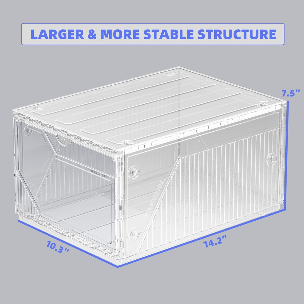 10 Pack Upgraded XX-Large Storage Organizer with Magnetic Door, New structure is more stable