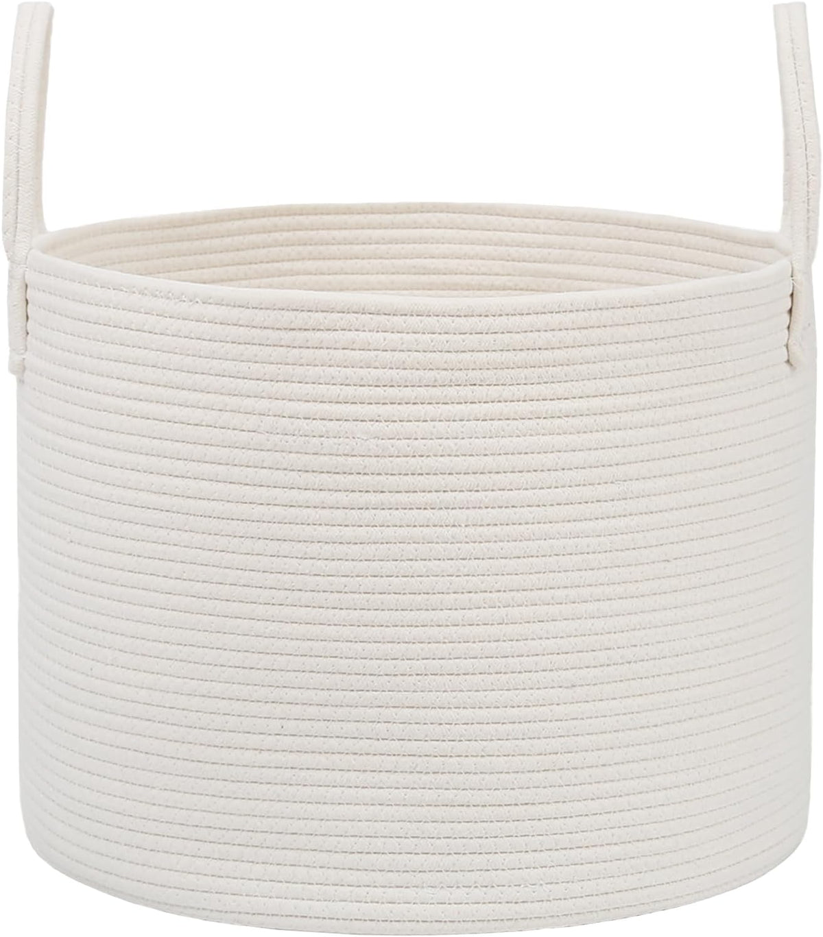 Woven Blanket Basket,65L Large Rope Storage Bin with Handles, Organizer for Blankets Toys Book and