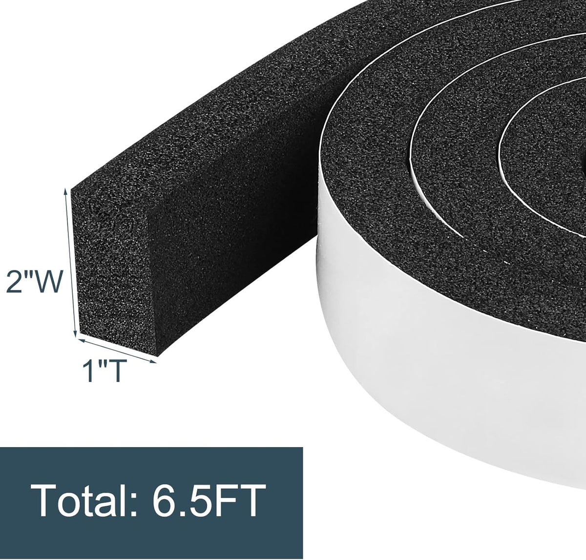 YIJUHOU Weather Stripping Door Seal Window Air Conditoner Insulation Foam Seal Tape Black Open Cell