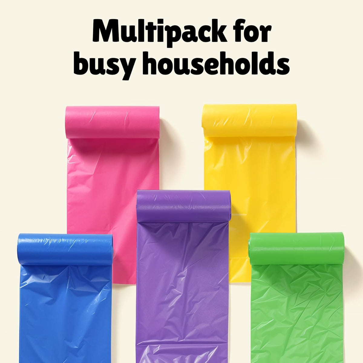 FORID Small Bathroom Trash Bags - 2.6 Gallon Colored Garbage 250 Bags 10 Liter Unscented Waste Can