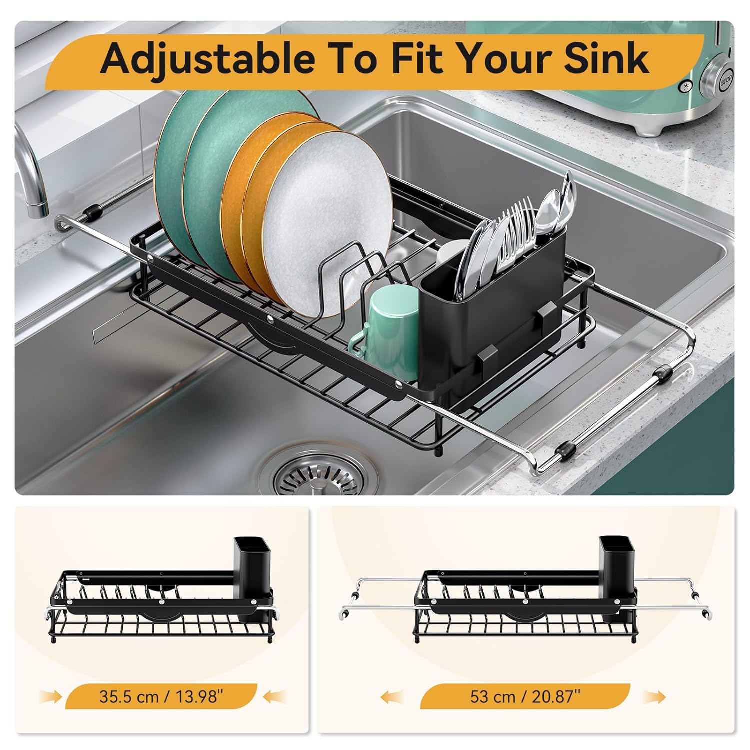 Over the Sink Dish Drying Rack,In Sink Dish Drying Racks,Expandable Dish Rack Over Sink