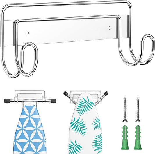 Ironing Board Hanger Wall Mount, Ironing Board Holder for T or Y Leg, Stainless Steel Iron Board
